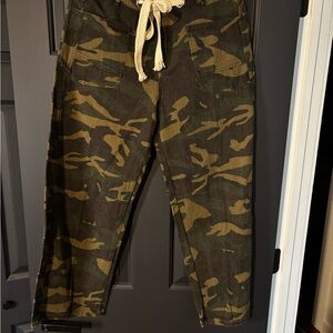 Lov Lov Camouflage Cargo Barrel Pants with Drawstring NWT Size Large